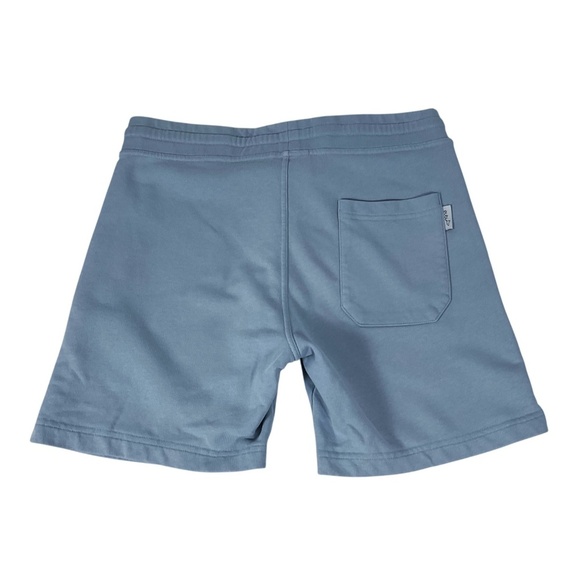 Eubi Avocado Patch Lounge Sweat Shorts Blue Size Small Cotton Zip Pockets - Picture 2 of 9